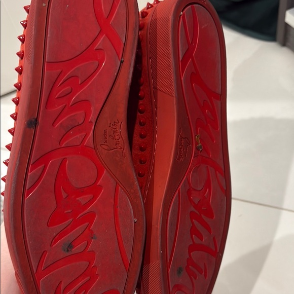 Christian Louboutin Men's Red Spiked Loafers “Authentic” - Picture 2 of 5